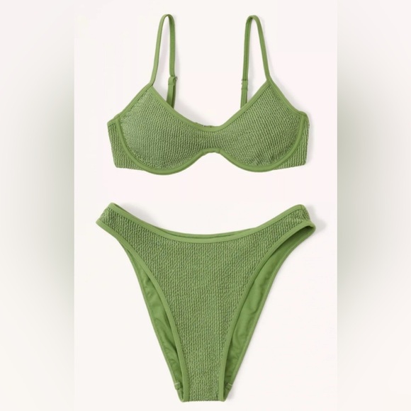 Abercrombie & Fitch Other - Abercrombie green ribbed bikini